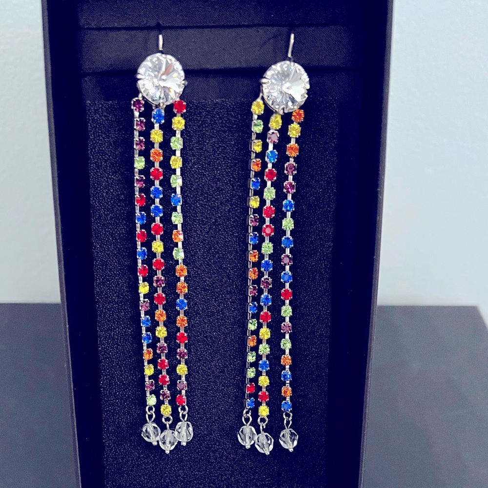 Miu Miu Multi-Color Drop Earrings